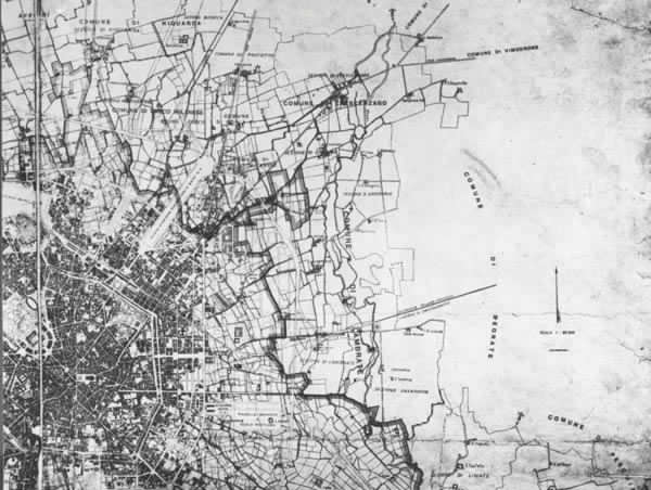 Milano. Stazione Centrale. Progetto. Mappa